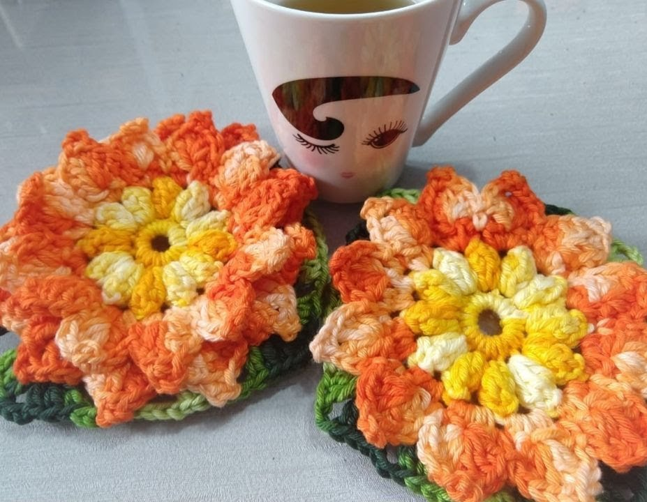 Como Fazer Flor de Crochê Para Tapetes